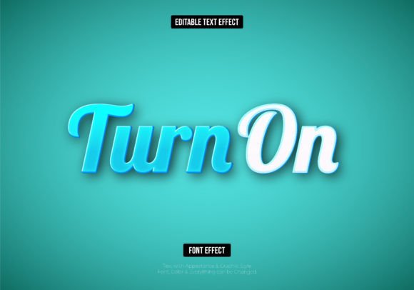 Blue Text Effect Editable Vector Design