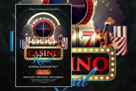 Casino Royal Flyer & Poker Night Invitation Template