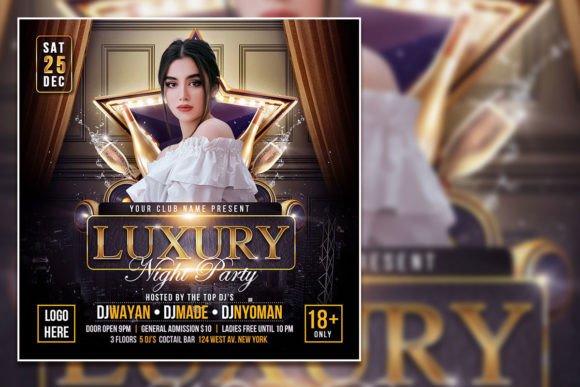 Design a Stunning Luxury Night Party Social Media Post