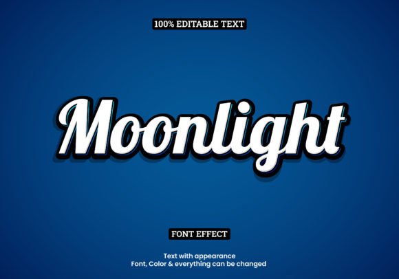 Discover the Moonlight Blue Light Text Style Effect
