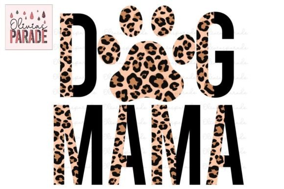Dog Mama Half Leopard Black Png Clipart: Bold Design for Pet Lovers