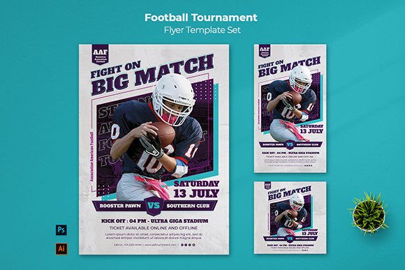 Dynamic Football Flyer Template for Events