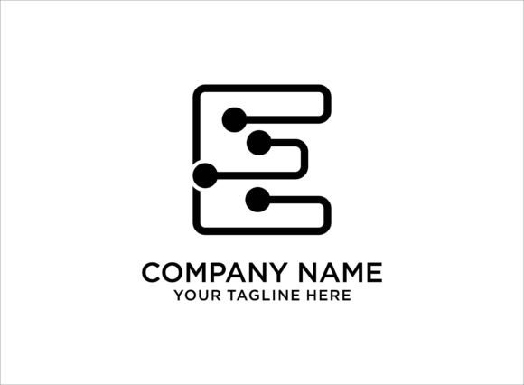 Exploring the Letter E Technology Logo Design Vector