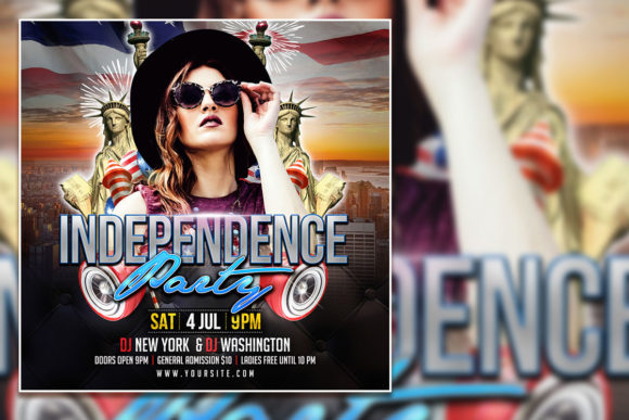 Independence Day Party Social Media Post Template