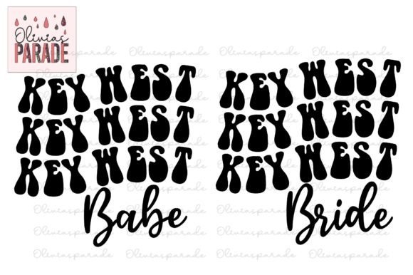 Key West Bride Babe Groovy SVG for Florida Bachelorette Trips