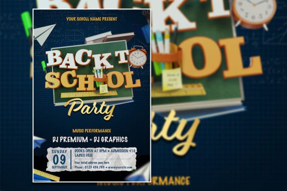 Modern Back to School Flyer or Poster