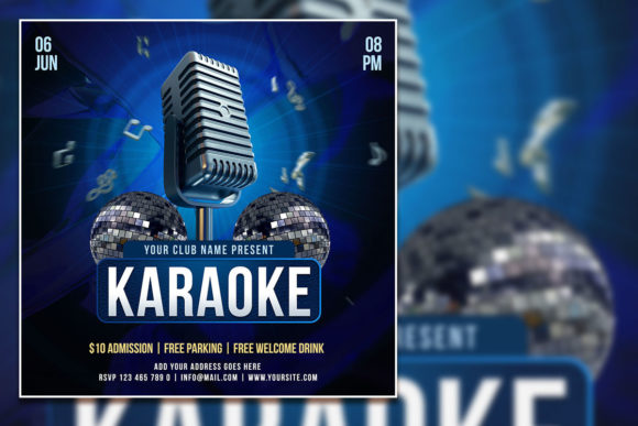 Modern Karaoke Night: Social Media Post & Flyer Template