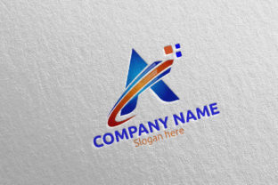 Modern Letter A Logo Design for Financial & Digital Brands