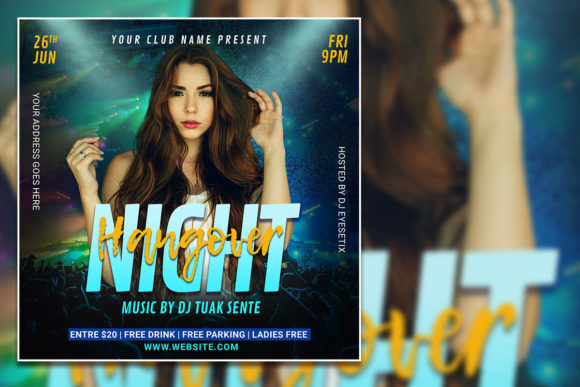 Modern Night Party Social Media Post