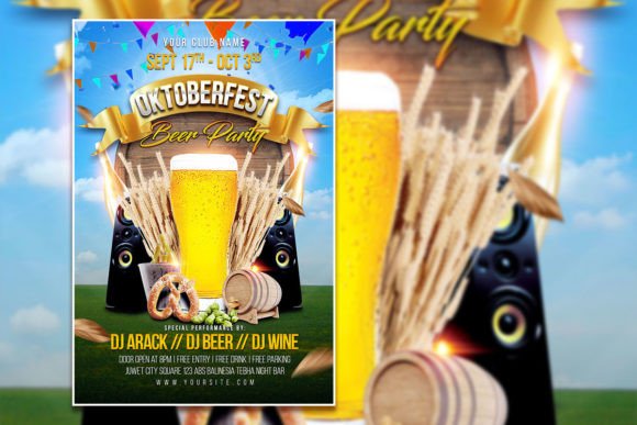 Oktoberfest Celebration Flyer or Poster Design