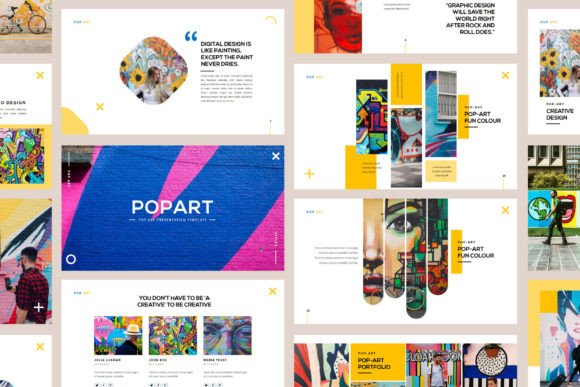 Pop-Art Powerpoint Template: Bold Slides for Modern Brands