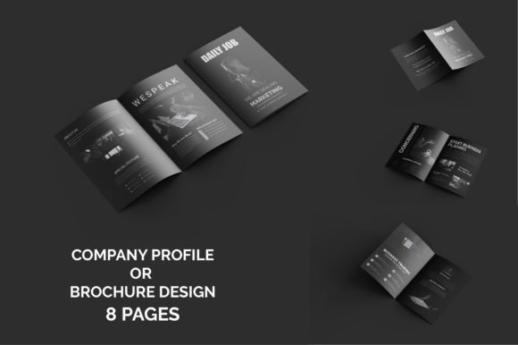 Professional Company Profile Page & Bi Fold Brochure Design